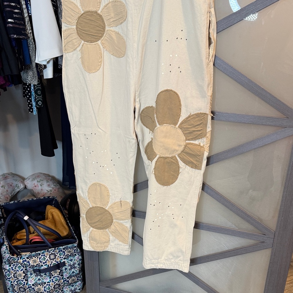 Floral Beige Jumpsuit - Picture 7 of 11